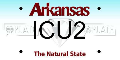 ICU2 Arkansas License Plate
