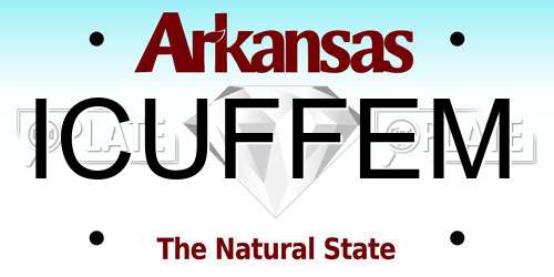 ICUFFEM Arkansas License Plate
