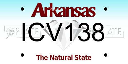 ICV138 Arkansas License Plate
