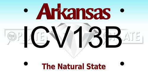 ICV13B Arkansas License Plate
