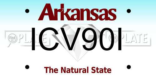 ICV90I Arkansas License Plate