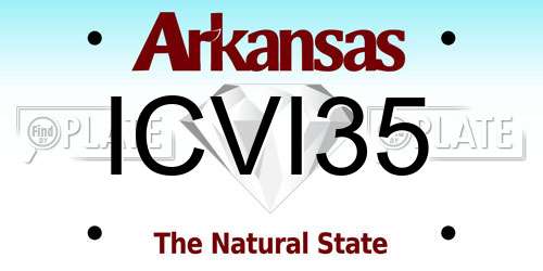 ICVI35 Arkansas License Plate