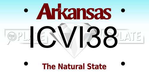 ICVI38 Arkansas License Plate