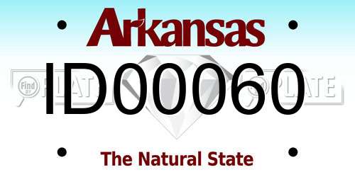 ID00060 Arkansas License Plate