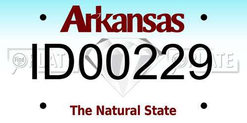 ID00229 Arkansas License Plate