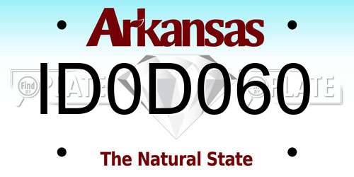 ID0D060 Arkansas License Plate