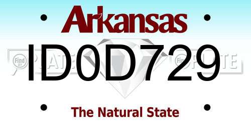 ID0D729 Arkansas License Plate