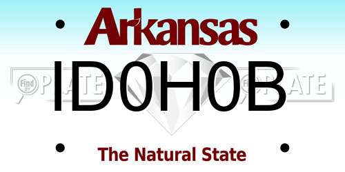 ID0H0B Arkansas License Plate