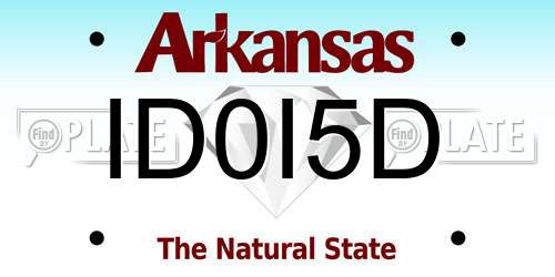 ID0I5D Arkansas License Plate