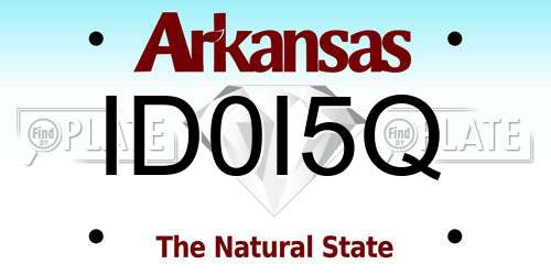 ID0I5Q Arkansas License Plate