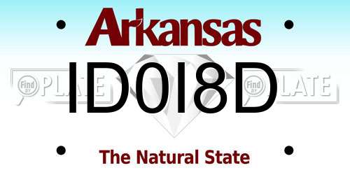 ID0I8D Arkansas License Plate