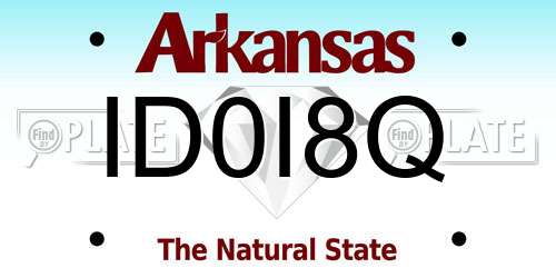 ID0I8Q Arkansas License Plate