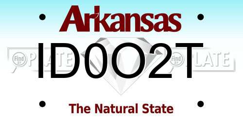 ID0O2T Arkansas License Plate