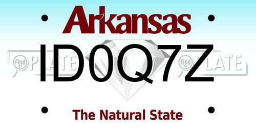 ID0Q7Z Arkansas License Plate