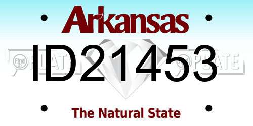 ID21453 Arkansas License Plate