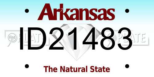 ID21483 Arkansas License Plate