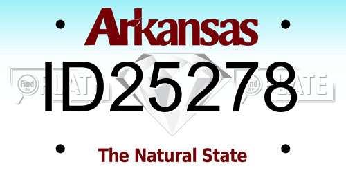 ID25278 Arkansas License Plate