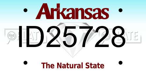ID25728 Arkansas License Plate