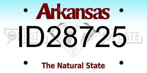 ID28725 Arkansas License Plate