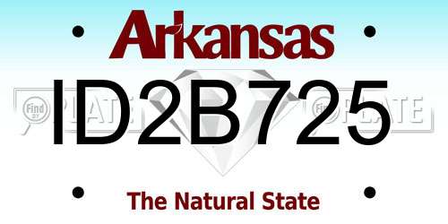 ID2B725 Arkansas License Plate
