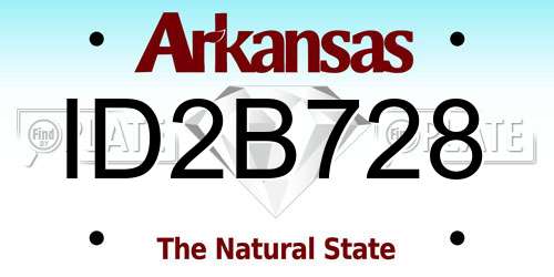 ID2B728 Arkansas License Plate