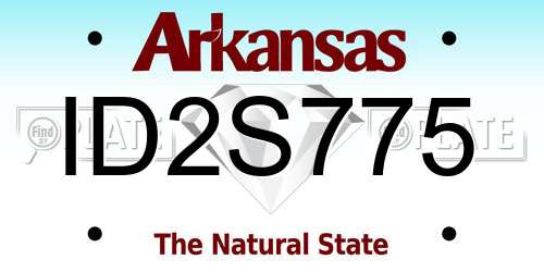 ID2S775 Arkansas License Plate