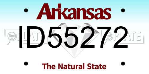 ID55272 Arkansas License Plate