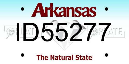 ID55277 Arkansas License Plate