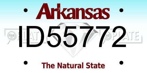 ID55772 Arkansas License Plate