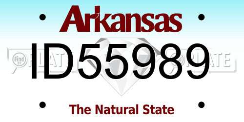ID55989 Arkansas License Plate