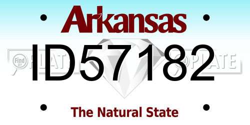 ID57182 Arkansas License Plate