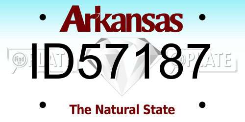 ID57187 Arkansas License Plate