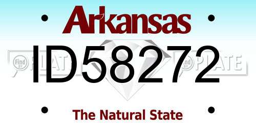 ID58272 Arkansas License Plate