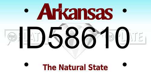 ID58610 Arkansas License Plate