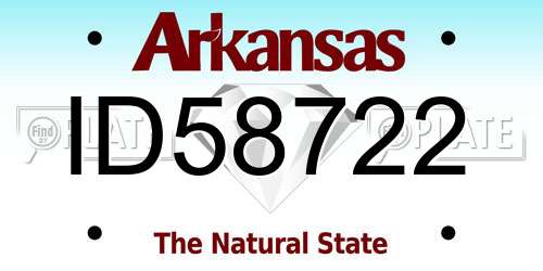 ID58722 Arkansas License Plate