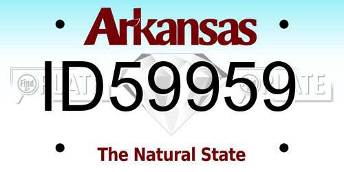 ID59959 Arkansas License Plate