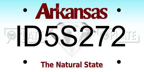 ID5S272 Arkansas License Plate