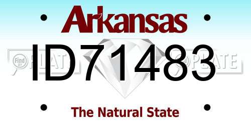 ID71483 Arkansas License Plate