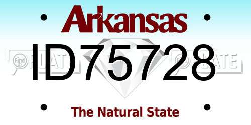 ID75728 Arkansas License Plate
