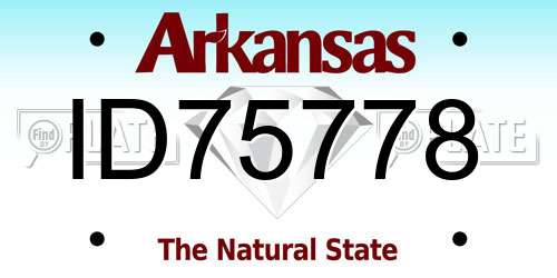 ID75778 Arkansas License Plate