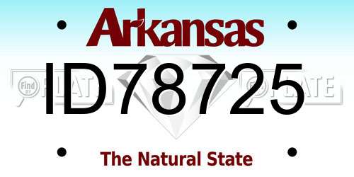 ID78725 Arkansas License Plate