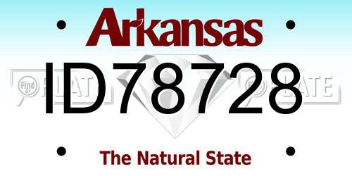 ID78728 Arkansas License Plate