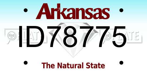 ID78775 Arkansas License Plate