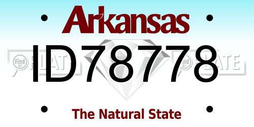 ID78778 Arkansas License Plate