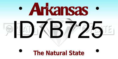 ID7B725 Arkansas License Plate
