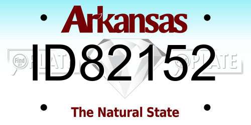ID82152 Arkansas License Plate
