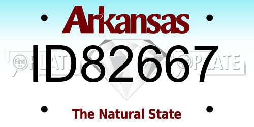 ID82667 Arkansas License Plate