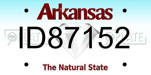 ID87152 Arkansas License Plate