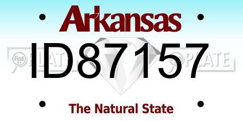 ID87157 Arkansas License Plate