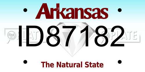 ID87182 Arkansas License Plate